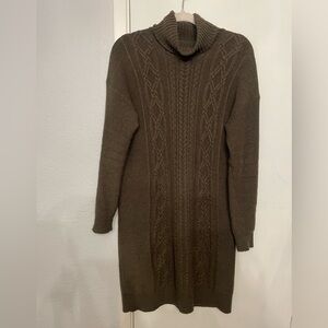 J. Crew Cable Knit Sweater Dress - Wool Blend